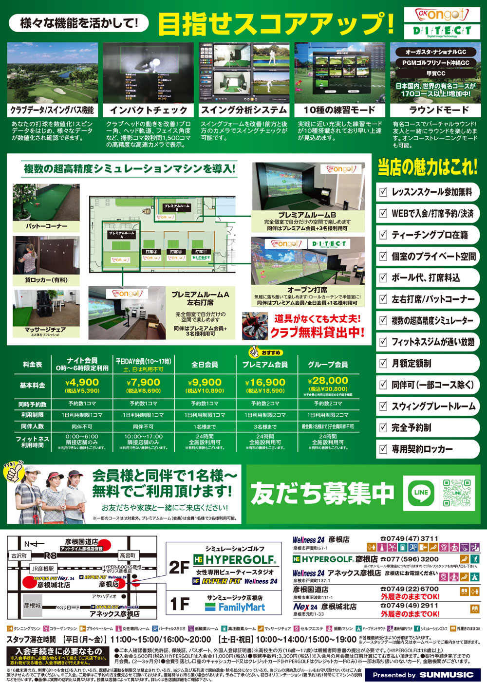 HYPER GOLF 彦根店　最新ゴルフシミュレーター