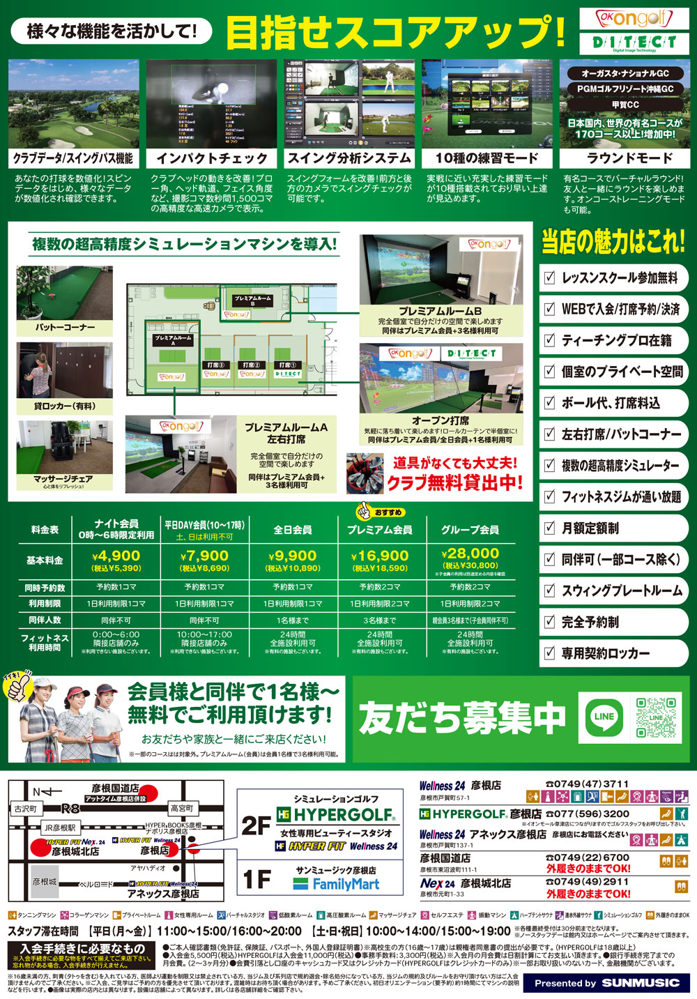 HYPER GOLF 彦根店　最新ゴルフシミュレーター